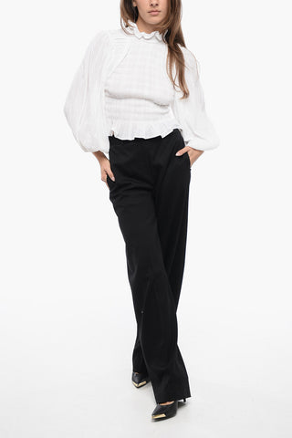 ETOILE Ruffled IDRIS Top with Puffed Sleeves
