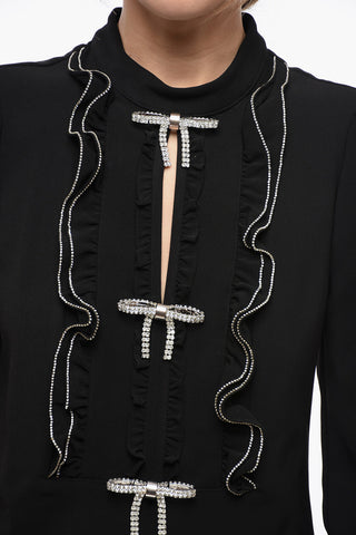 Skater Mini Dress with Strass Detailing