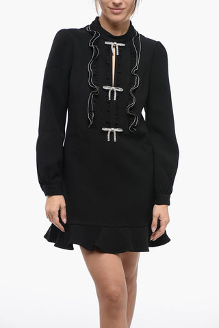 Skater Mini Dress with Strass Detailing