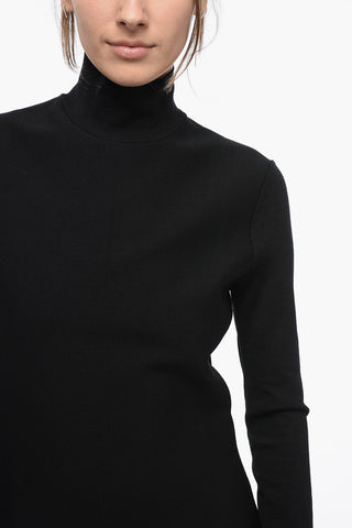 Vestito Svasato in Maglia con Zip Posteriore