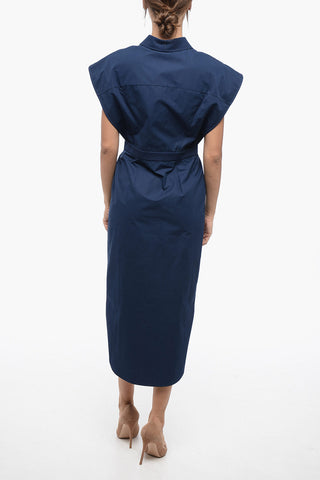 Chemisier in Cotone con Maniche Ruffle