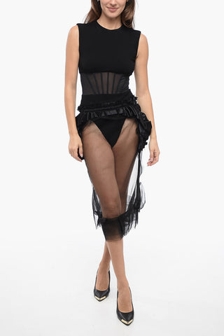 MM1 Tulle Sheer Skirt with Ruffles