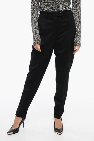 Single-pleated Twill Virgin Wool Blend Pants