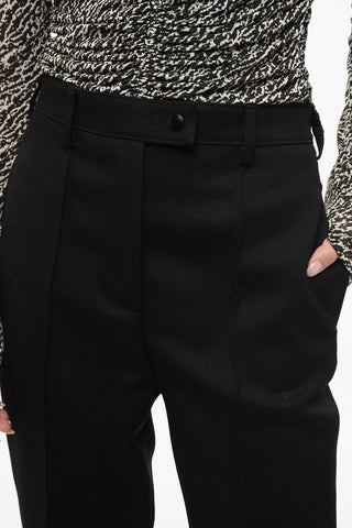 Single-pleated Twill Virgin Wool Blend Pants