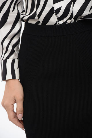 Strick-Longuette mit seitlichem Reißverschluss