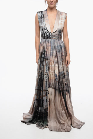 MAISON Silk VENEZIA Maxidress with Pockets