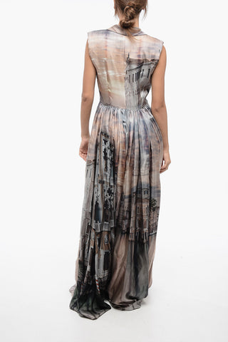 MAISON Silk VENEZIA Maxidress with Pockets