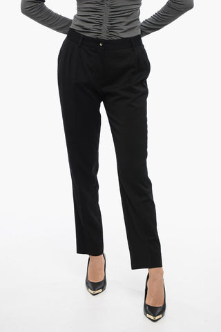4 Pocketed Stretch Virgin Wool Pants