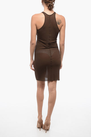 LUXOR Ribbed Silk Blend Tank Dress