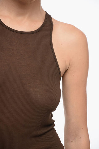 LUXOR Ribbed Silk Blend Tank Dress