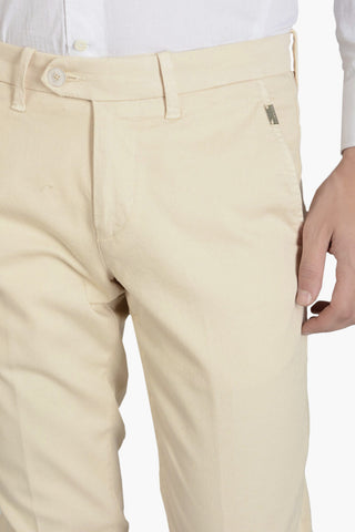 ID Cotton and Linen Regular Waist Chinos Pants
