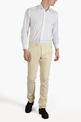 ID Cotton and Linen Regular Waist Chinos Pants