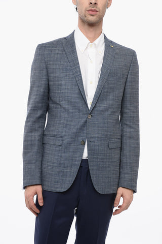 CC COLLECTION Side Vents Notch Lapel Flap Pocket 2-Button Blazer