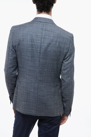 CC COLLECTION Side Vents Notch Lapel Flap Pocket 2-Button Blazer