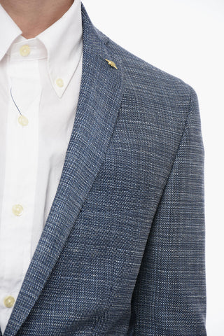 CC COLLECTION Side Vents Notch Lapel Flap Pocket 2-Button Blazer