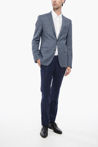 CC COLLECTION Side Vents Notch Lapel Flap Pocket 2-Button Blazer