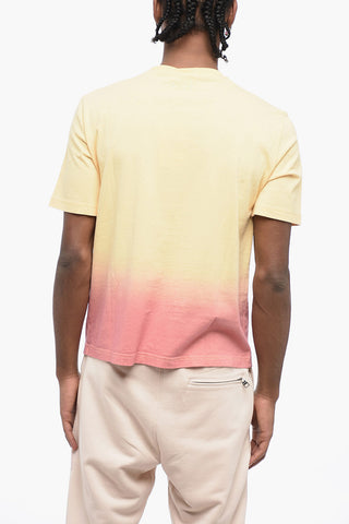 Degradè Cotton T-Shirt with Terry Logo