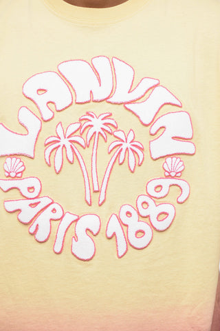 Degradè Cotton T-Shirt with Terry Logo