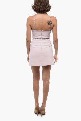 Corset Designed Mini Dress with Chiffon Detail
