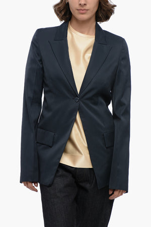 Slim-Fit-Blazer aus Viskose mit spitzem Revers