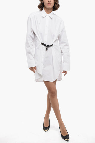 Asymmetric Chemisier Dress with Belt Detail