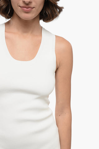 Stretchy Pencil Dress with Flouced Hem