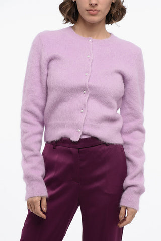 MM1 Cardigan in Misto Lana Effetto Fuzzy