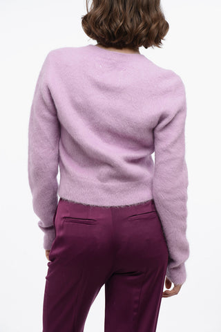 MM1 Cardigan in Misto Lana Effetto Fuzzy