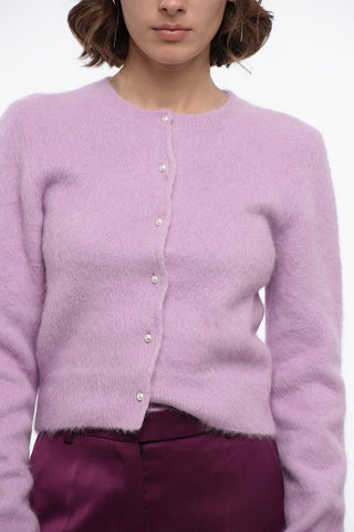 MM1 Fuzzy Wool-blended Cardigan