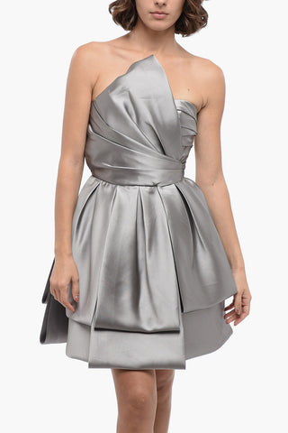 Multi-Layer Satin Dress with Draped Detail