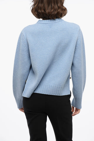 Heavy Wool Sweater with Knot Buttons