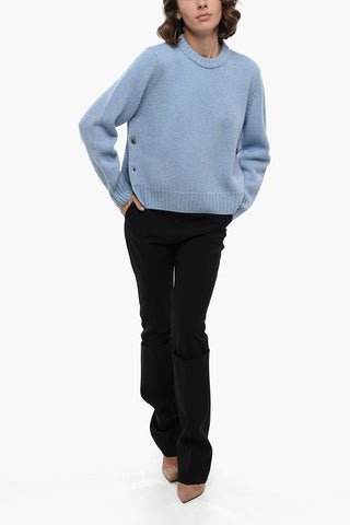 Heavy Wool Sweater with Knot Buttons