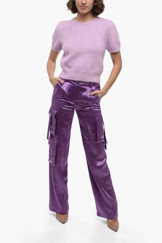 MM0 Short-sleeved Sweater with Fuzzy Effect