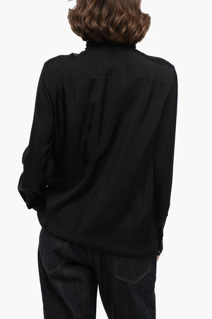 Camicia in Viscosa FLUID con Dettaglio Ruffle