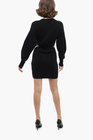 Knotted Design Knitted Dress with Cut-outs
