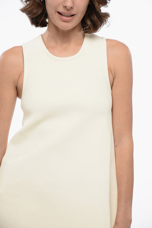 Knit Tank Top with Bare Back Design