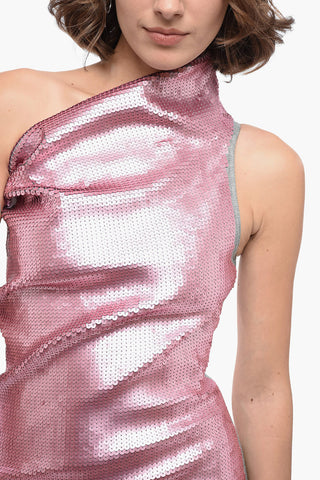 LUXOR Sequined ATHENA Denim Sheath Dress