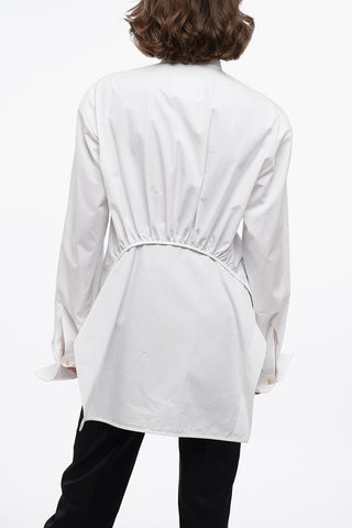 Camicia in Popeline di Cotone con Design a Portafoglio