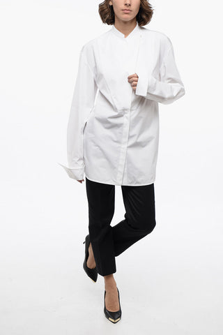 Camicia in Popeline di Cotone con Design a Portafoglio