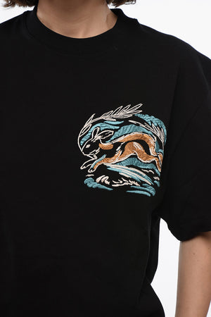Rundhals-T-Shirt RABBIT mit Stickerei