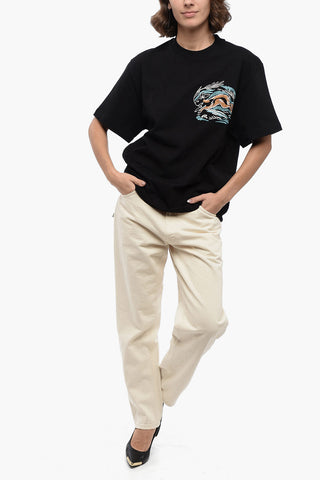 Crewneck T-Shirt RABBIT with Embroidery