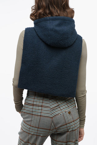 Wool Hooded TIGLIO Vest with Frontal Zip