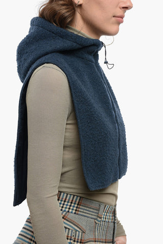 Wool Hooded TIGLIO Vest with Frontal Zip