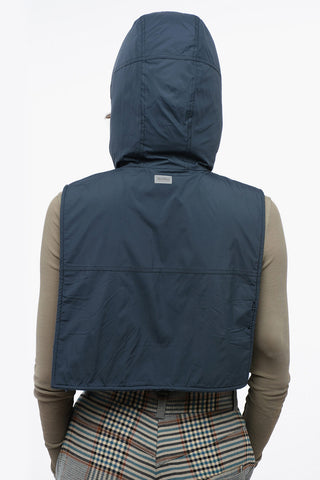 Wool Hooded TIGLIO Vest with Frontal Zip