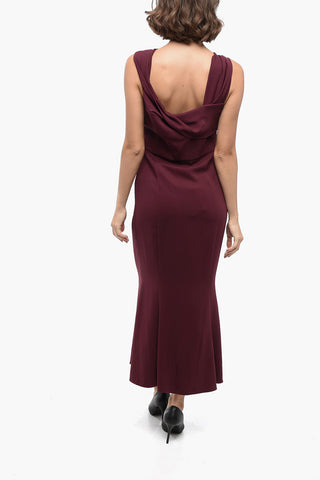 Asymmetric CADY Dress with Criss Cross Detail