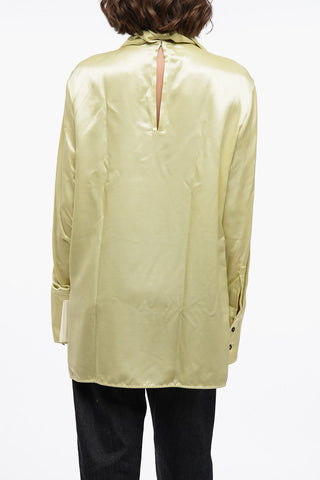 Tie-Neck-Bluse aus Satin