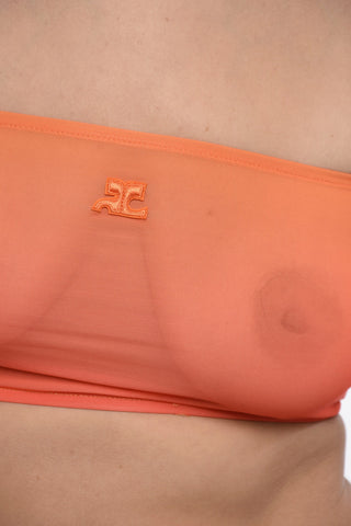 Gradient Effect Bandeau Crop Top