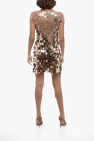 Sequined Mini Dress with Cap Sleeves