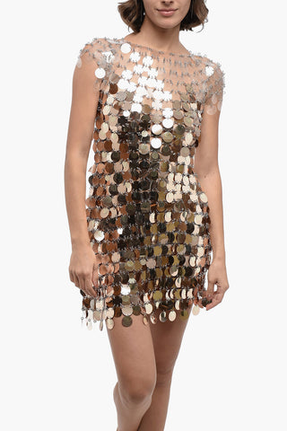 Sequined Mini Dress with Cap Sleeves