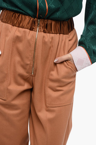 Hosen aus Wollmischung mit elastischem Bund
